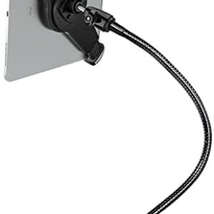Schwanenhals-Auto/LKW-Sitzschiene, große Tablet-Halterung, woleyi robuste lange Arm-Tablet-Halterung für Auto, Fahrzeugbodenschraube, Surface Pro/Go, 24.1-36.8 cm Tablets