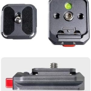 IFOOTAGE Quick Release Kit Q38, Square Arca Swiss 38 mm Schnellwechselplatte, Aluminiumlegierung, kompatible SLR, Videorekorder, spiegellose Kameras, Handy-Clips